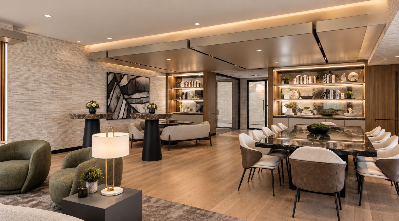 Interior dining and lounge space at The Montage